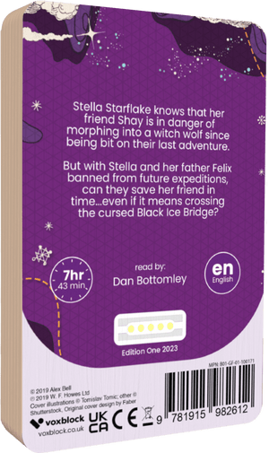 Explorers Black Ice Bridge audiobook back cover.