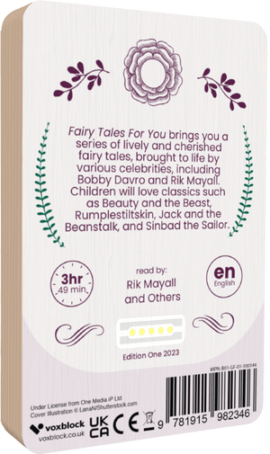 Fairytales For You audiobook back cover.