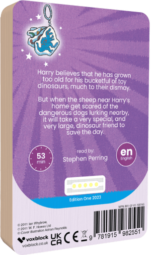 Harry And The Dinosaurs Flying audiobook back cover.