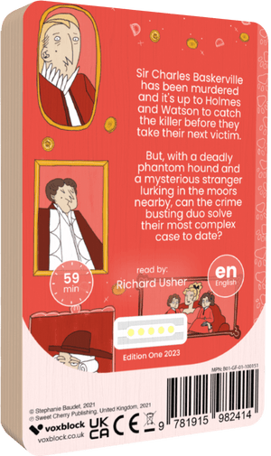 The Hounds Of Baskerville audiobook back cover.