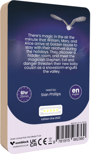 The Magicians House audiobook back cover.