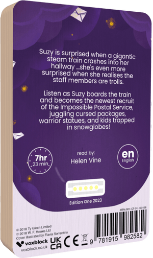 The Train To Impossible Places audiobook back cover.