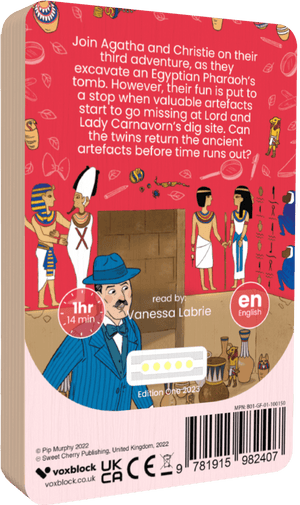 Tombful Of Trouble audiobook back cover.