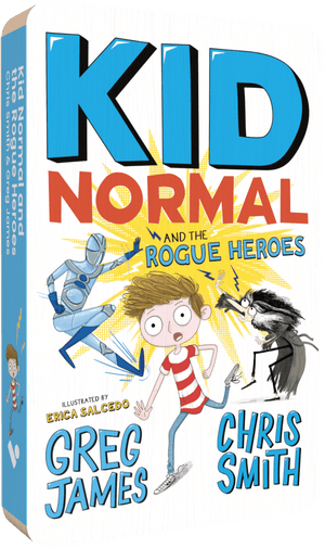 Kid Normal Rogue Heroes audiobook front cover.
