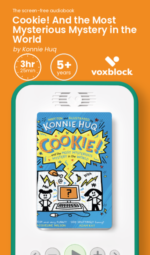 Cookie! And the Most Mysterious Mystery in the World audiobook in a Voxblock player, with running time and age guidance