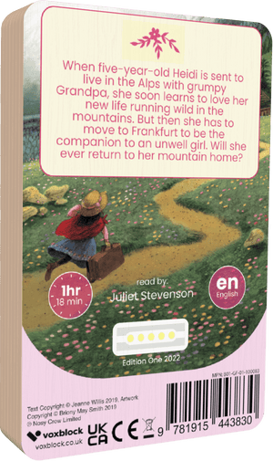 Heidi audiobook back cover.