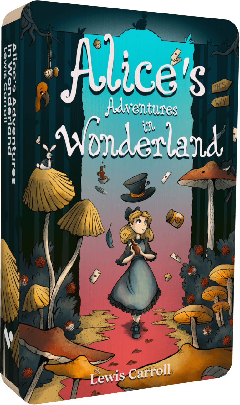 Alices Adventures In Wonderland audiobook front cover.
