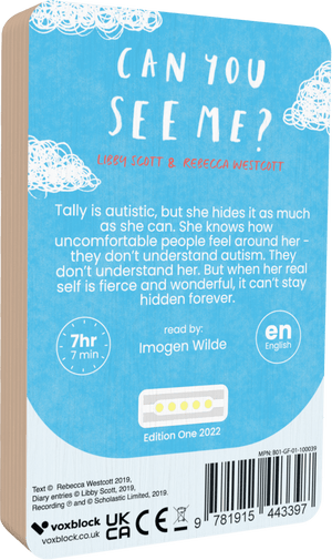 Can You See Me? audiobook back cover.