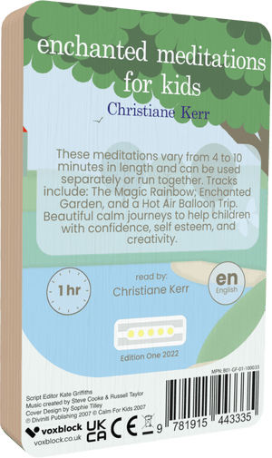 Enchanted Meditations For Kids audiobook back cover.