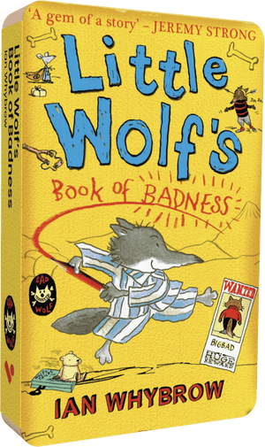 Little Wolfs Book Of Badness audiobook front cover.