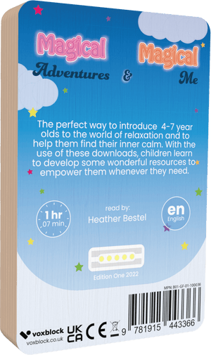 Magical Adventures & Magical Me audiobook back cover.