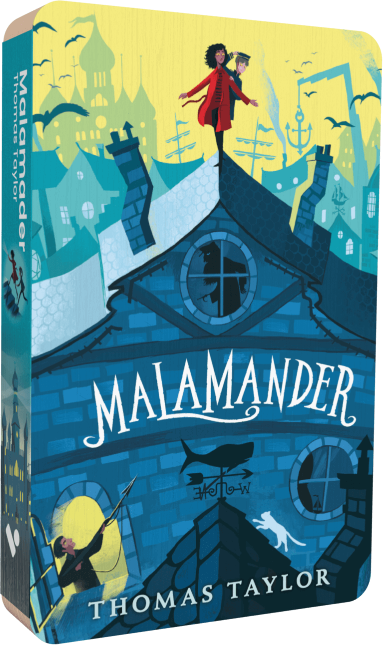 Malamander audiobook front cover.