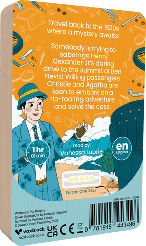Of Mountains And Motors audiobook back cover.