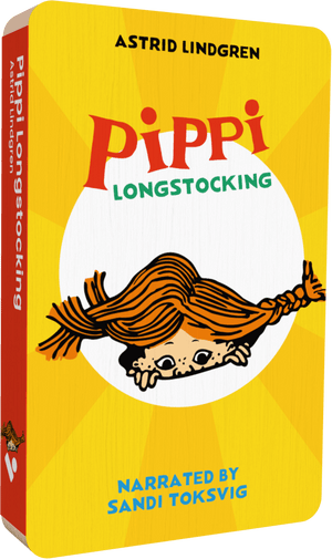 Pippi Longstocking audiobook front cover.