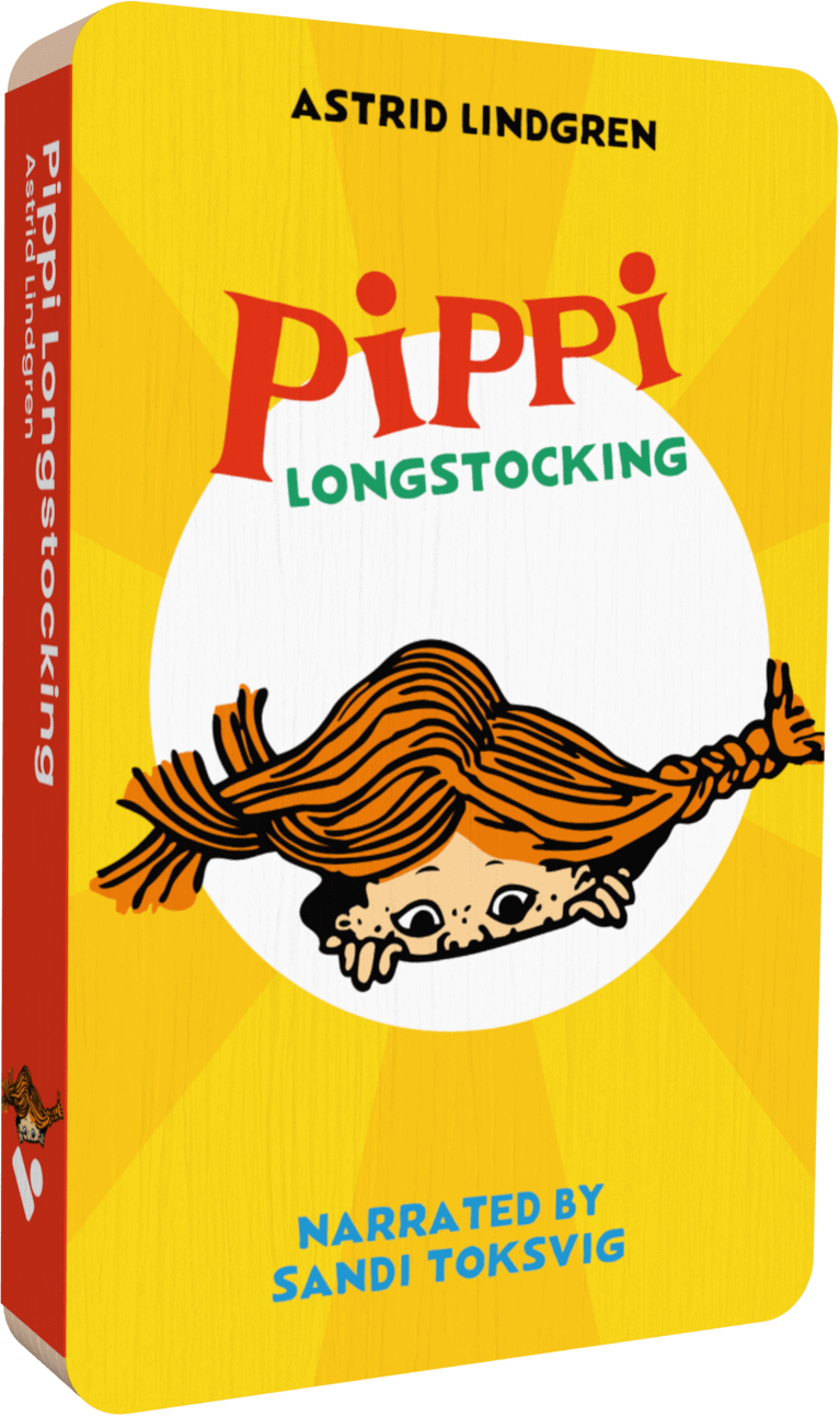 Pippi Longstocking audiobook front cover.