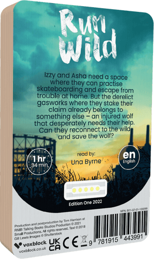 Run Wild audiobook back cover.