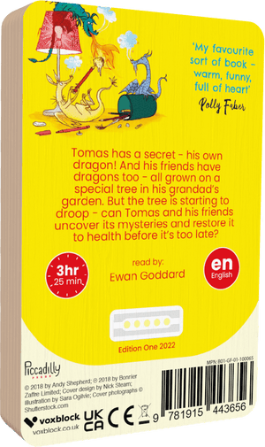 The Boy Who Lived With Dragons audiobook back cover.