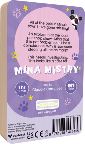 The Case Of The Disappearing Pets audiobook back cover.