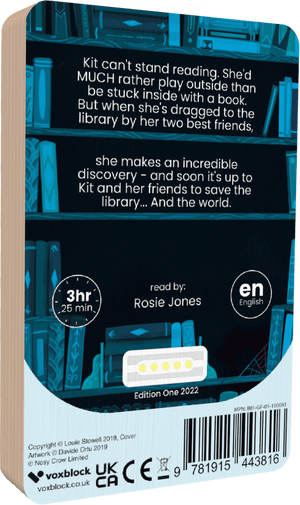 The Dragon In The Library audiobook back cover.