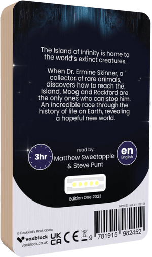 The End Of Infinity audiobook back cover.