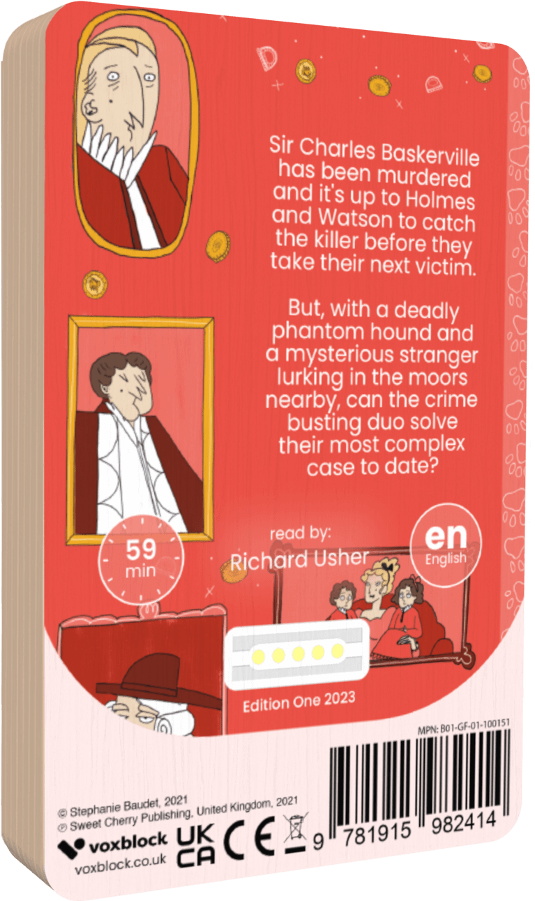 The Hounds Of Baskerville audiobook back cover.