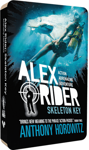 Alex Rider Skeleton Key audiobook front cover.