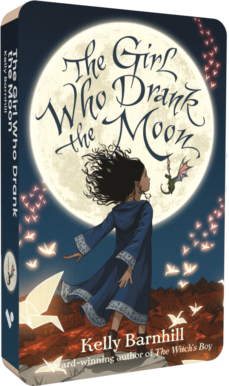 Girl Who Drank The Moon audiobook front cover.