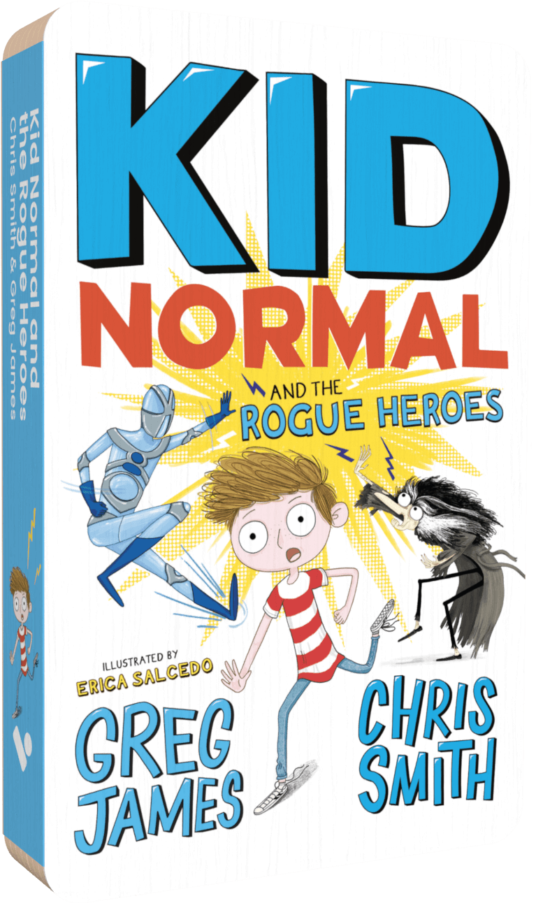 Kid Normal Rogue Heroes audiobook front cover.