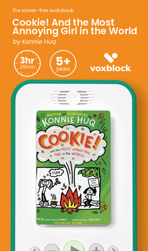 Cookie! And the Most Annoying Girl in the World audiobook in a Voxblock player, with running time and age guidance