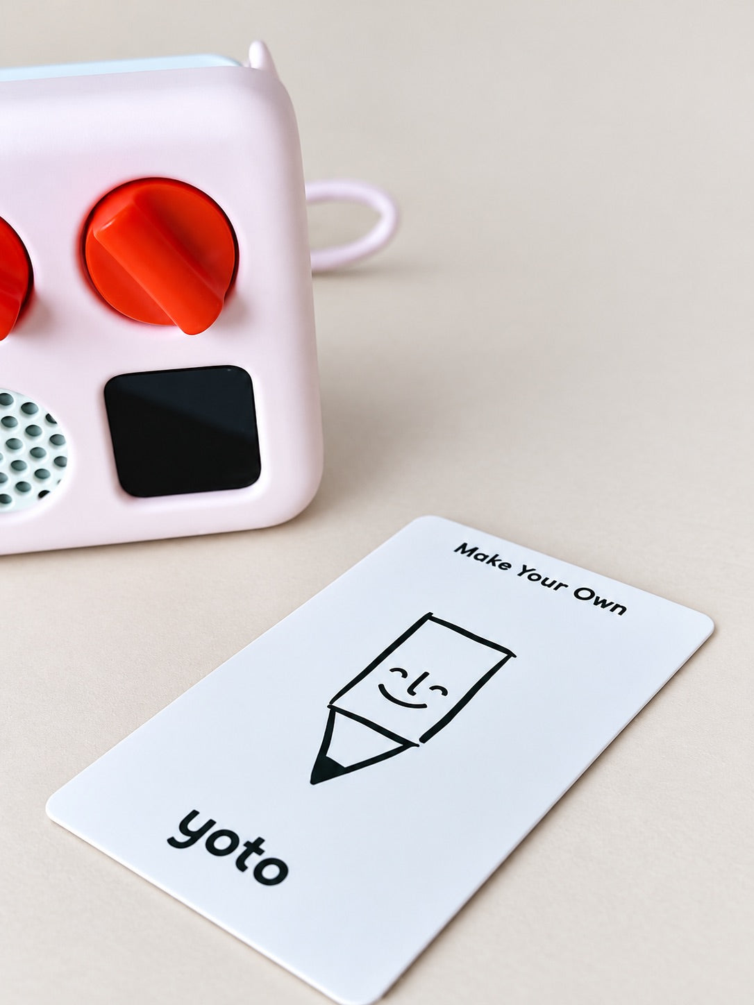 Yoto card on table