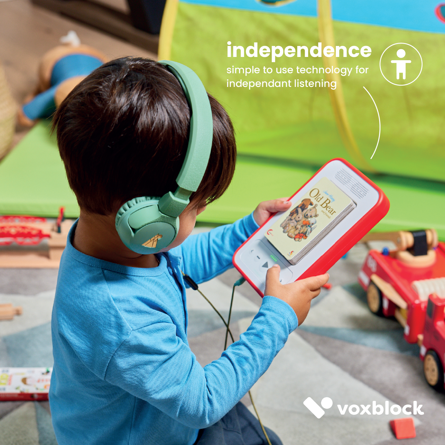 One advantage of Voxblock is independence of listening