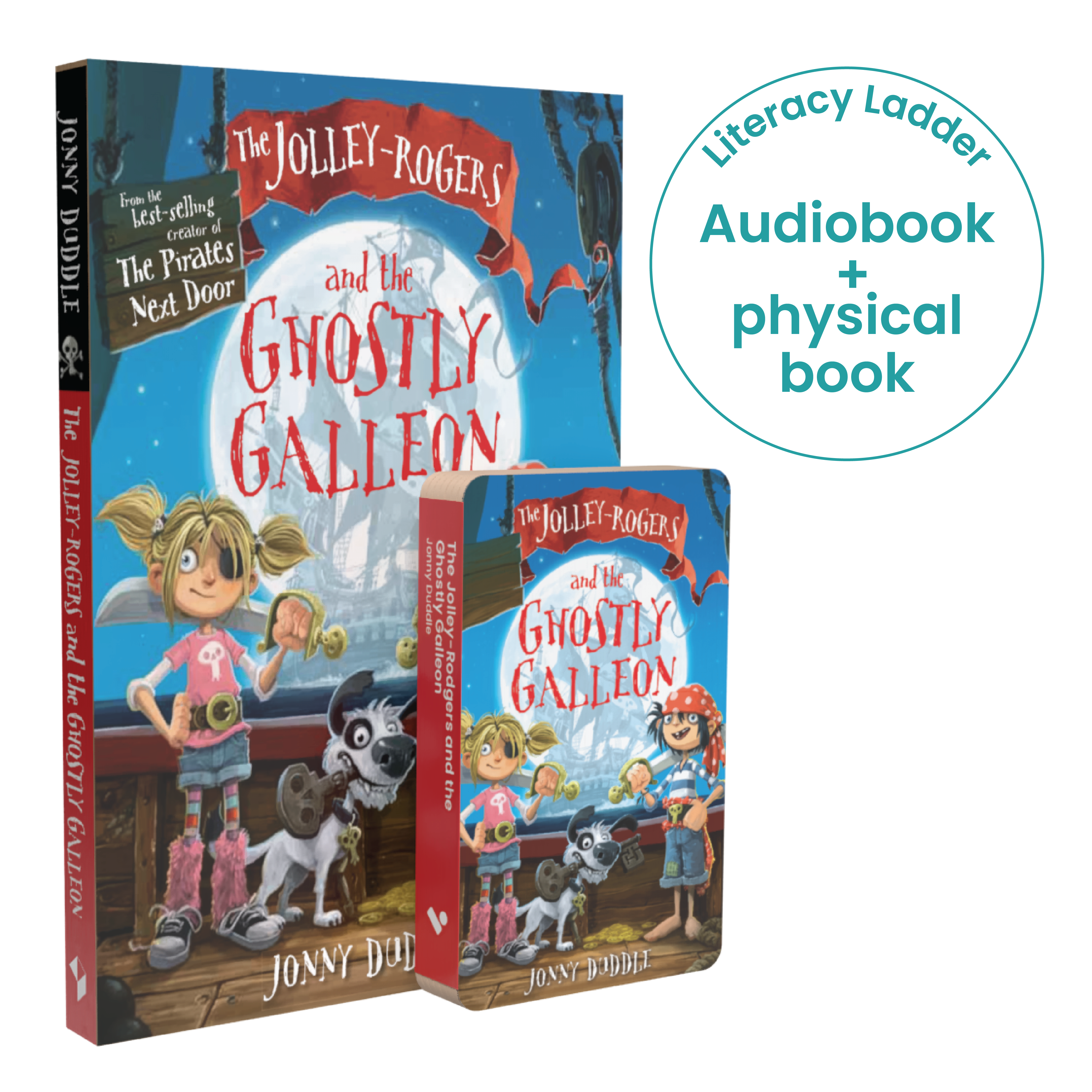 The Jolley-Rogers and the Ghostly Galleon Audio + Print Bundle