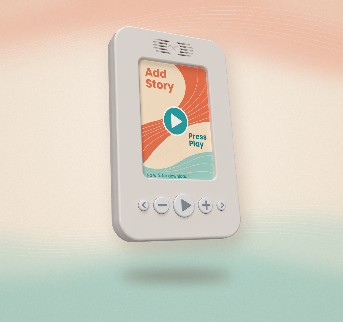 Voxblock player on patterned background