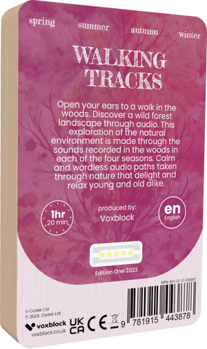 Walking Tracks audiobook back cover
