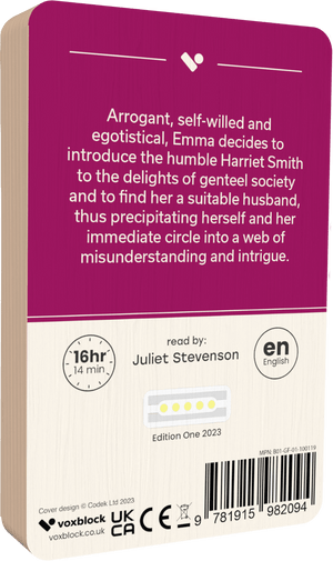 Emma audiobook back cover