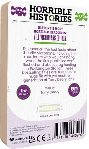 Horrible Histories: Vile Victorians audiobook back cover