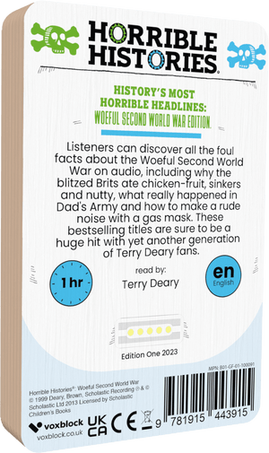 Horrible Histories: Woeful Second World War audiobook back cover