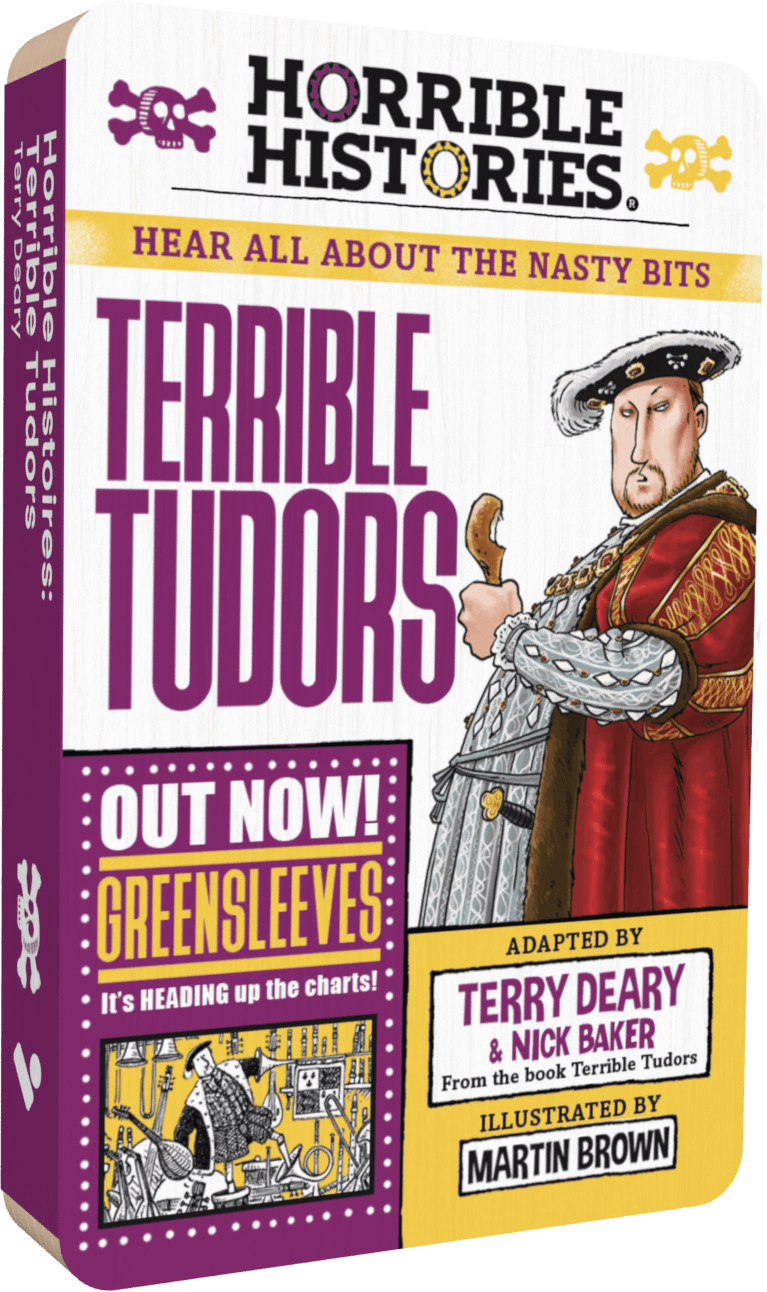 Horrible Histories: Terrible Tudors audiobook front cover