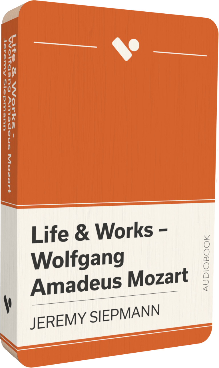 Life & Works -- Wolfgang Amadeus Mozart audiobook front cover.