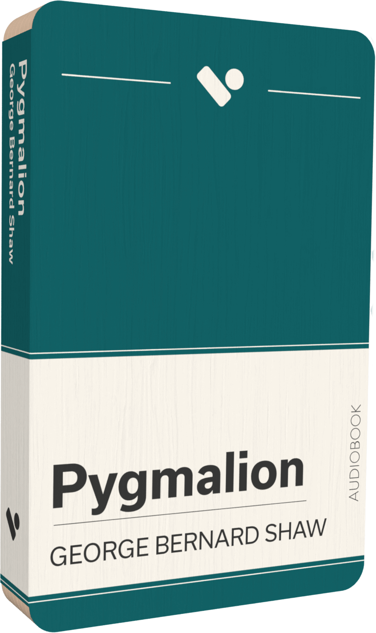 Pygmalion audiobook front cover.