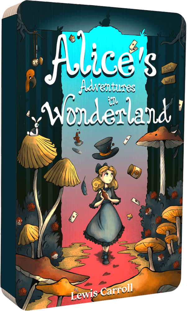 Alices Adventures In Wonderland audiobook front cover.