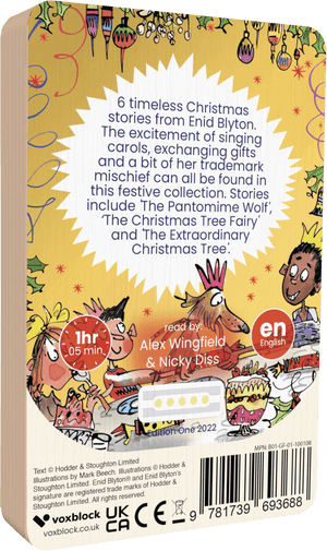 Christmas Tales audiobook back cover.