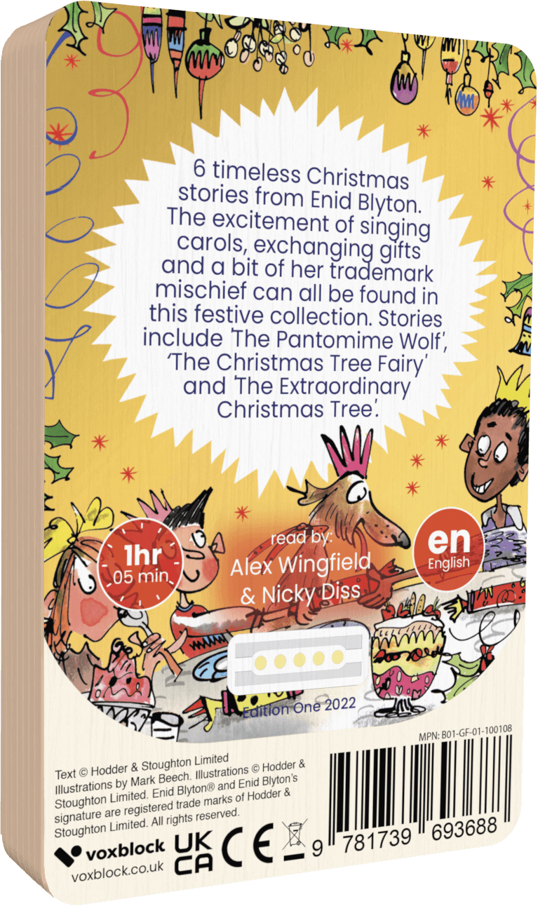 Christmas Tales audiobook back cover.