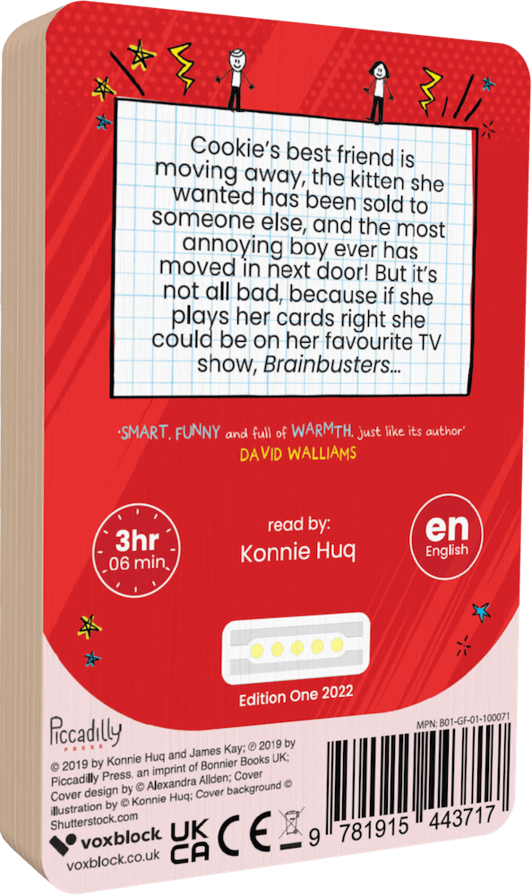 Cookie And The Most Annoying Boy In The World audiobook back cover.