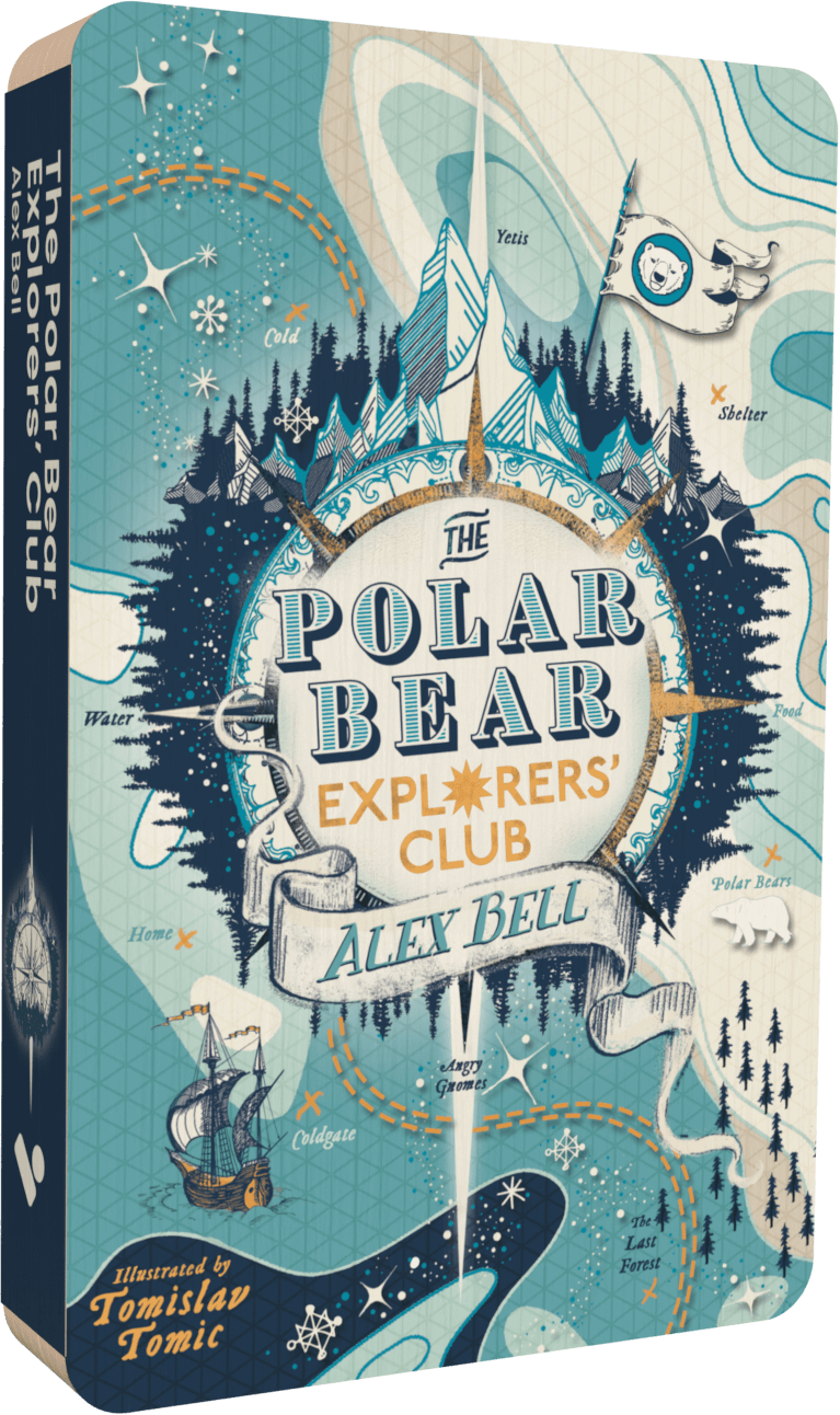 The Polar Bear Explorers Club audiobook front cover.