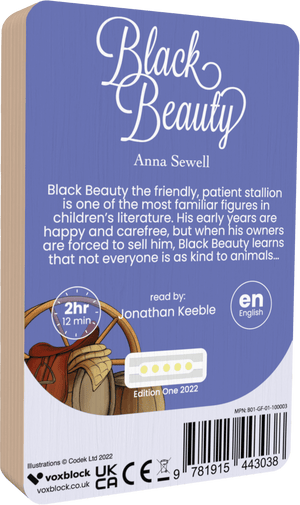 Black Beauty audiobook back cover.
