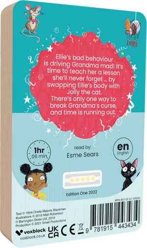 Ellie And The Cat audiobook back cover.