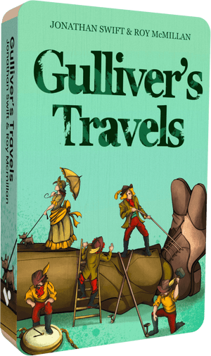 Gullivers Travels audiobook front cover.