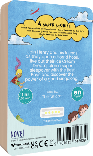 Horrid Henry And Friends audiobook back cover.