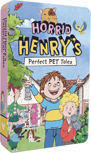 Horrid Henrys Perfect Pet Tales audiobook front cover.